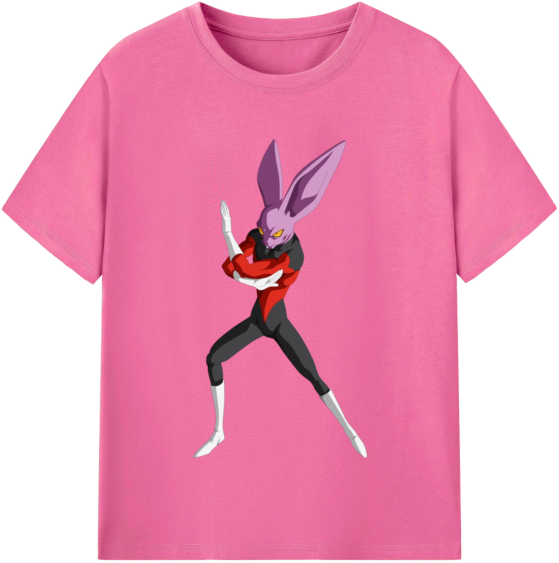 （画像用） ドラゴンボール ビルス 破壊神ビルス DRAGON BALL Beerus Birusu レディースカジュアルプリントTシャツ（綿100％）